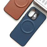 OnePlus 15T 5G Magnetiskt Skal Litchi Texture PU Läderbelagd PC + TPU Skyddande mobilskal