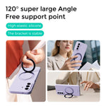 ABEEL For Samsung Galaxy A27 5G Magnetic Case Kickstand Skin Touch Liquid Silicone Phone Cover