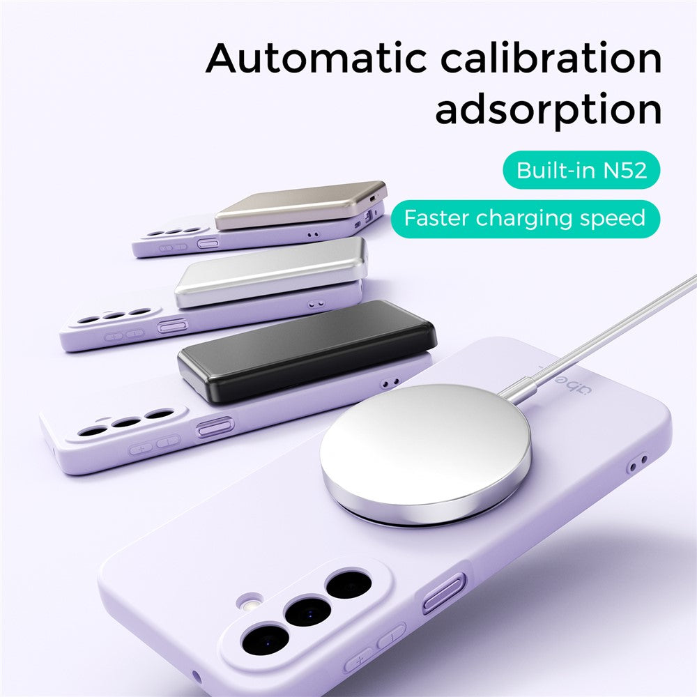 ABEEL For Samsung Galaxy A27 5G Magnetic Case Kickstand Skin Touch Liquid Silicone Phone Cover