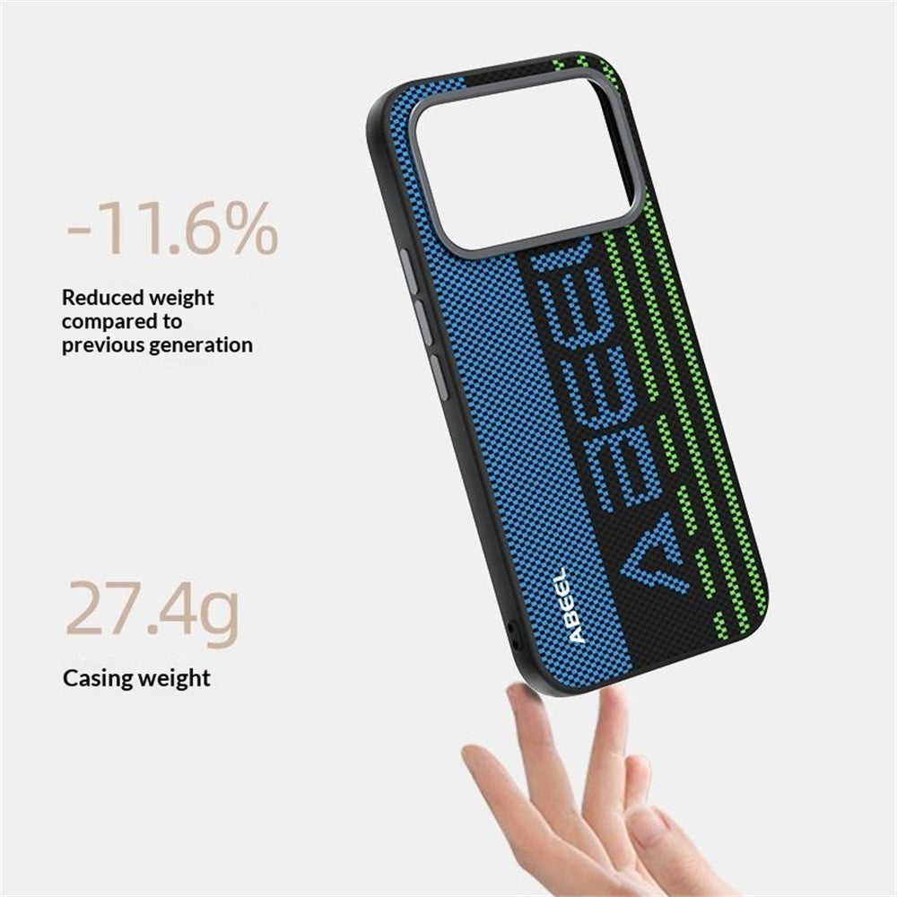ABEEL For Xiaomi Redmi K90 Max 5G Magnetic Case Micro-Embossing 6D Printed PC TPU Aluminum Alloy Leather Phone Cover