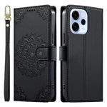For Oppo Reno15 F 5G Case Embossed Totem Leather Flip Wallet Phone Cover with Wrist Strap