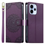 For Oppo Reno15 F 5G Case Embossed Totem Leather Flip Wallet Phone Cover with Wrist Strap