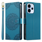 For Oppo Reno15 F 5G Case Embossed Totem Leather Flip Wallet Phone Cover with Wrist Strap