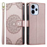 For Oppo Reno15 F 5G Case Embossed Totem Leather Flip Wallet Phone Cover with Wrist Strap