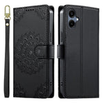 For Samsung Galaxy A08 5G / A08 4G / A07 5G / A06 5G / A06 4G Case Embossed Totem Leather Flip Wallet Phone Cover with Wrist Strap