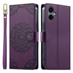 For Samsung Galaxy A08 5G / A08 4G / A07 5G / A06 5G / A06 4G Case Embossed Totem Leather Flip Wallet Phone Cover with Wrist Strap