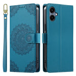 For Samsung Galaxy A08 5G / A08 4G / A07 5G / A06 5G / A06 4G Case Embossed Totem Leather Flip Wallet Phone Cover with Wrist Strap
