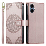 For Samsung Galaxy A08 5G / A08 4G / A07 5G / A06 5G / A06 4G Case Embossed Totem Leather Flip Wallet Phone Cover with Wrist Strap