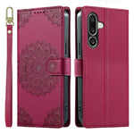 For Samsung Galaxy A27 5G Case Embossed Totem Leather Flip Wallet Phone Cover with Wrist Strap