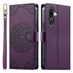 For Samsung Galaxy A27 5G Case Embossed Totem Leather Flip Wallet Phone Cover with Wrist Strap