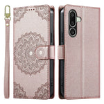 For Samsung Galaxy A27 5G Case Embossed Totem Leather Flip Wallet Phone Cover with Wrist Strap
