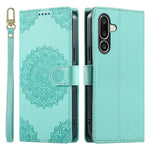 For Samsung Galaxy A27 5G Case Embossed Totem Leather Flip Wallet Phone Cover with Wrist Strap
