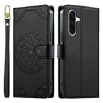 For Samsung Galaxy A36 5G Case Embossed Totem Leather Flip Wallet Phone Cover with Wrist Strap