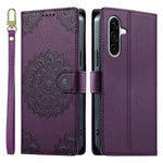 For Samsung Galaxy A36 5G Case Embossed Totem Leather Flip Wallet Phone Cover with Wrist Strap