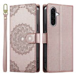For Samsung Galaxy A36 5G Case Embossed Totem Leather Flip Wallet Phone Cover with Wrist Strap