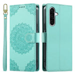 For Samsung Galaxy A36 5G Case Embossed Totem Leather Flip Wallet Phone Cover with Wrist Strap