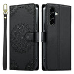 Til Samsung Galaxy A57 5G Etui Præget Totem Læder Flip Tegnebog Telefoncover med Håndrem