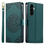 Til Samsung Galaxy A57 5G Etui Præget Totem Læder Flip Tegnebog Telefoncover med Håndrem