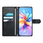 For Samsung Galaxy S24 FE Case Embossed Totem Leather Flip Wallet Phone Cover with Wrist Strap