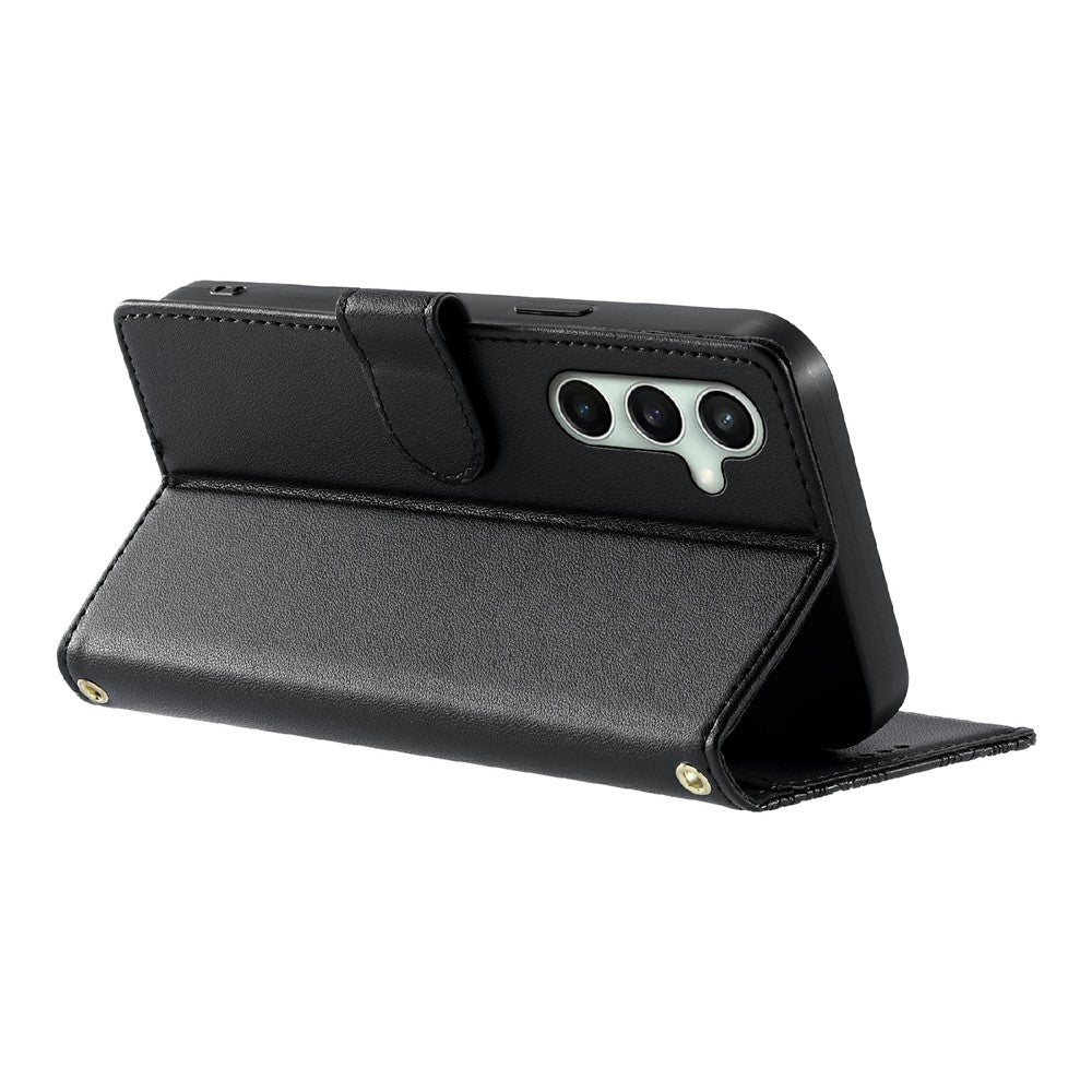 For Samsung Galaxy S24 FE Case Embossed Totem Leather Flip Wallet Phone Cover with Wrist Strap
