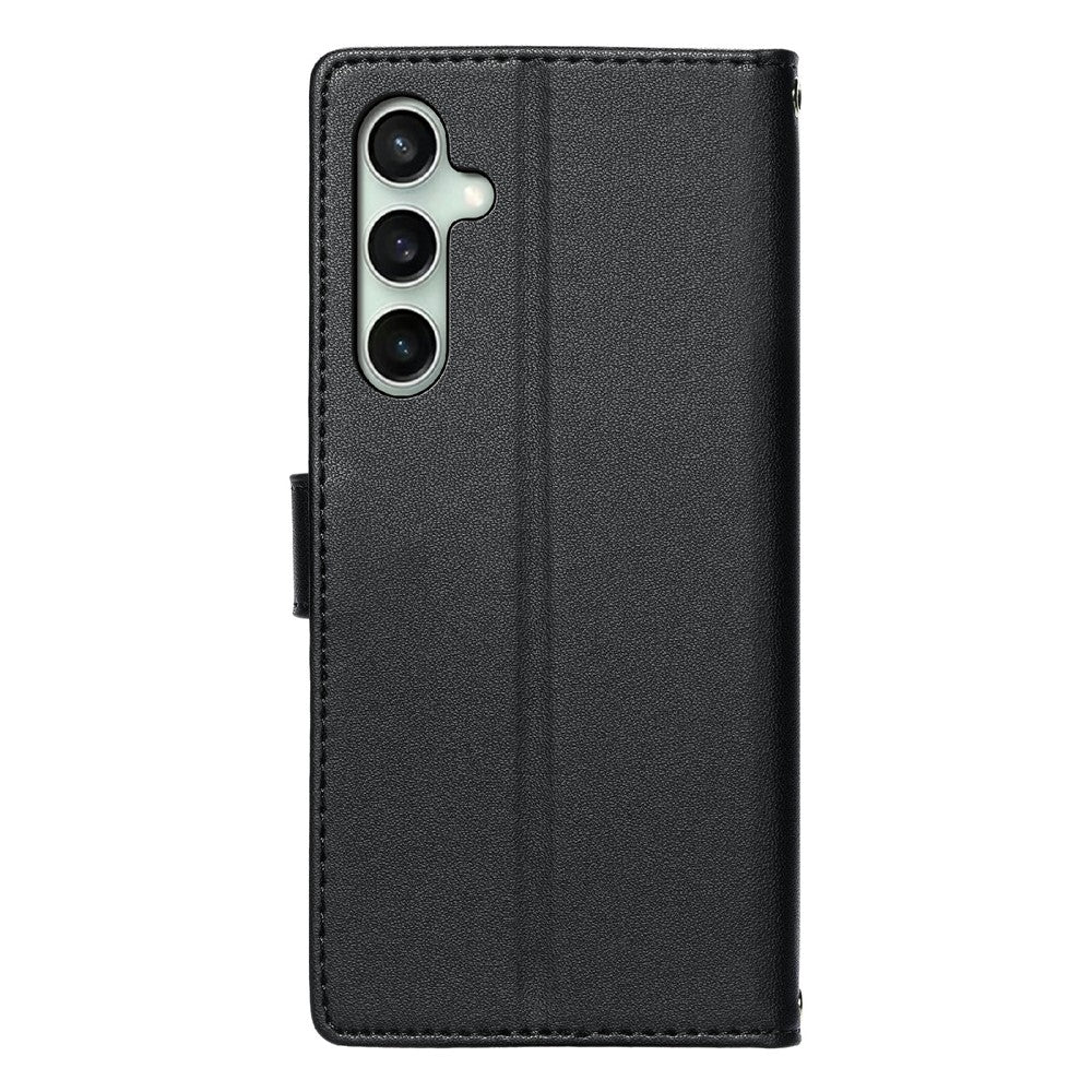 For Samsung Galaxy S24 FE Case Embossed Totem Leather Flip Wallet Phone Cover with Wrist Strap