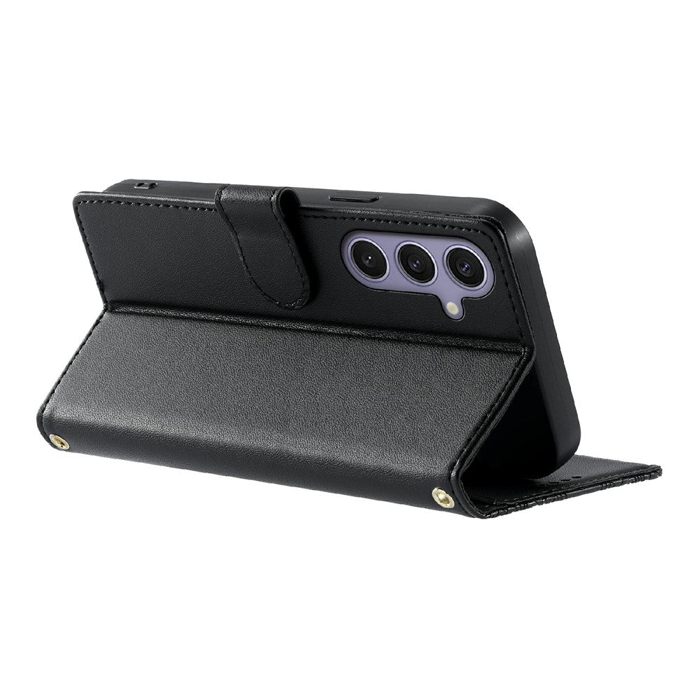 For Samsung Galaxy S24  /  S25 Case Embossed Totem Leather Flip Wallet Phone Cover with Wrist Strap
