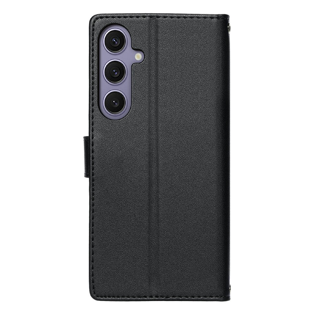 For Samsung Galaxy S24  /  S25 Case Embossed Totem Leather Flip Wallet Phone Cover with Wrist Strap