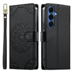 For Samsung Galaxy S26+ Case Embossed Totem Leather Flip Wallet Phone Cover with Wrist Strap