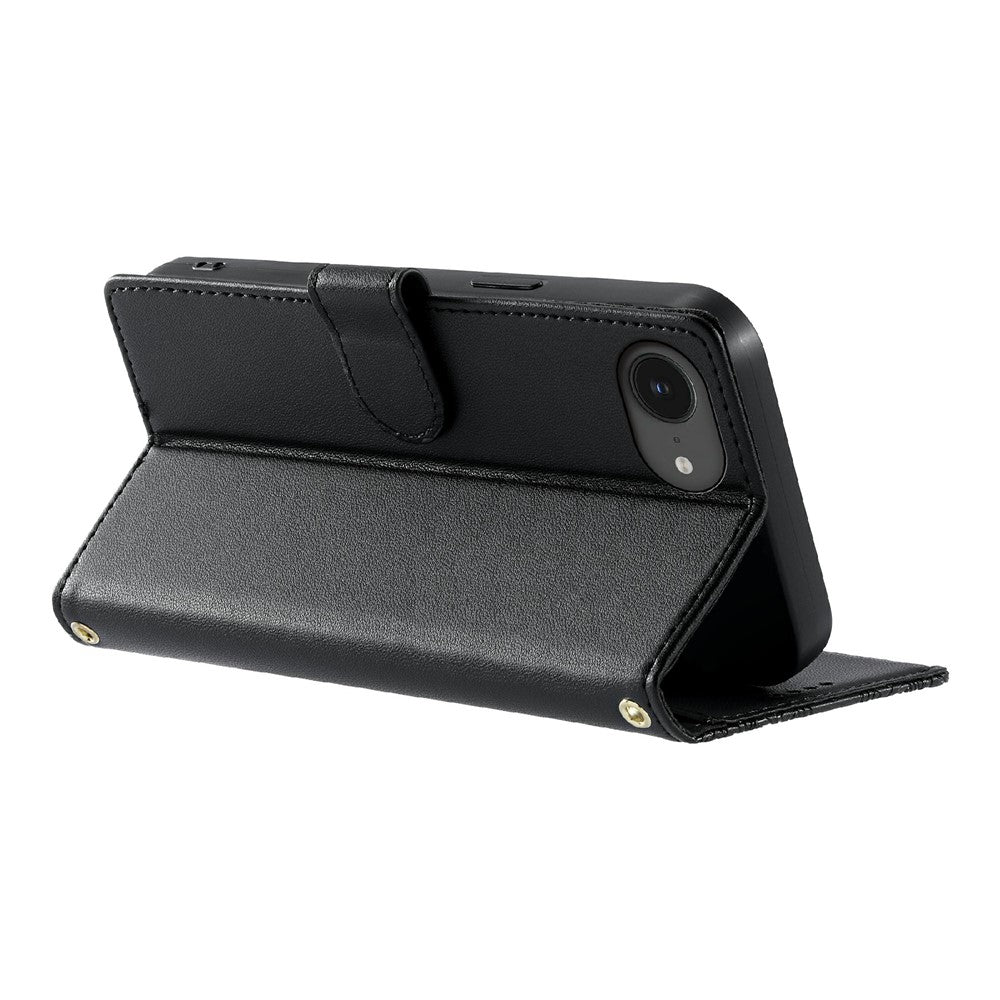 Til iPhone 17e / 16e etui Præget Totem Læder Flip Wallet Telefoncover med Håndrem