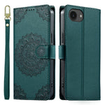 Til iPhone 17e / 16e etui Præget Totem Læder Flip Wallet Telefoncover med Håndrem