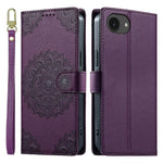 Til iPhone 17e / 16e etui Præget Totem Læder Flip Wallet Telefoncover med Håndrem