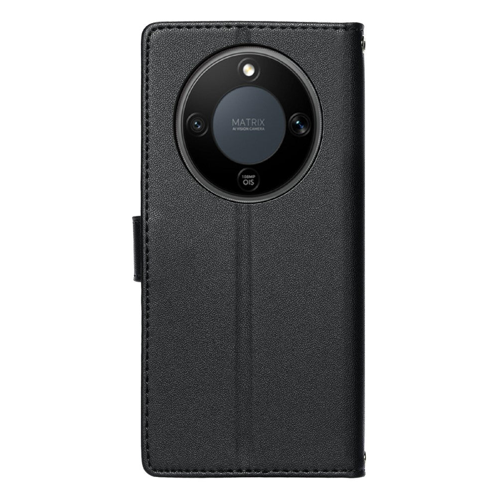 For Honor X70 5G  /  X9d 5G  /  Magic8 Lite 5G Case Embossed Totem Leather Flip Wallet Phone Cover with Wrist Strap