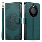 For Honor X70 5G  /  X9d 5G  /  Magic8 Lite 5G Case Embossed Totem Leather Flip Wallet Phone Cover with Wrist Strap