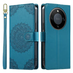 For Honor X70 5G  /  X9d 5G  /  Magic8 Lite 5G Case Embossed Totem Leather Flip Wallet Phone Cover with Wrist Strap