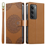 For Xiaomi Redmi 15 4G (EU) (171mm)  /  15 5G (EU) (171mm) Case Embossed Totem Leather Flip Wallet Phone Cover with Wrist Strap