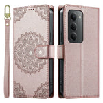 For Xiaomi Redmi 15 4G (EU) (171mm)  /  15 5G (EU) (171mm) Case Embossed Totem Leather Flip Wallet Phone Cover with Wrist Strap