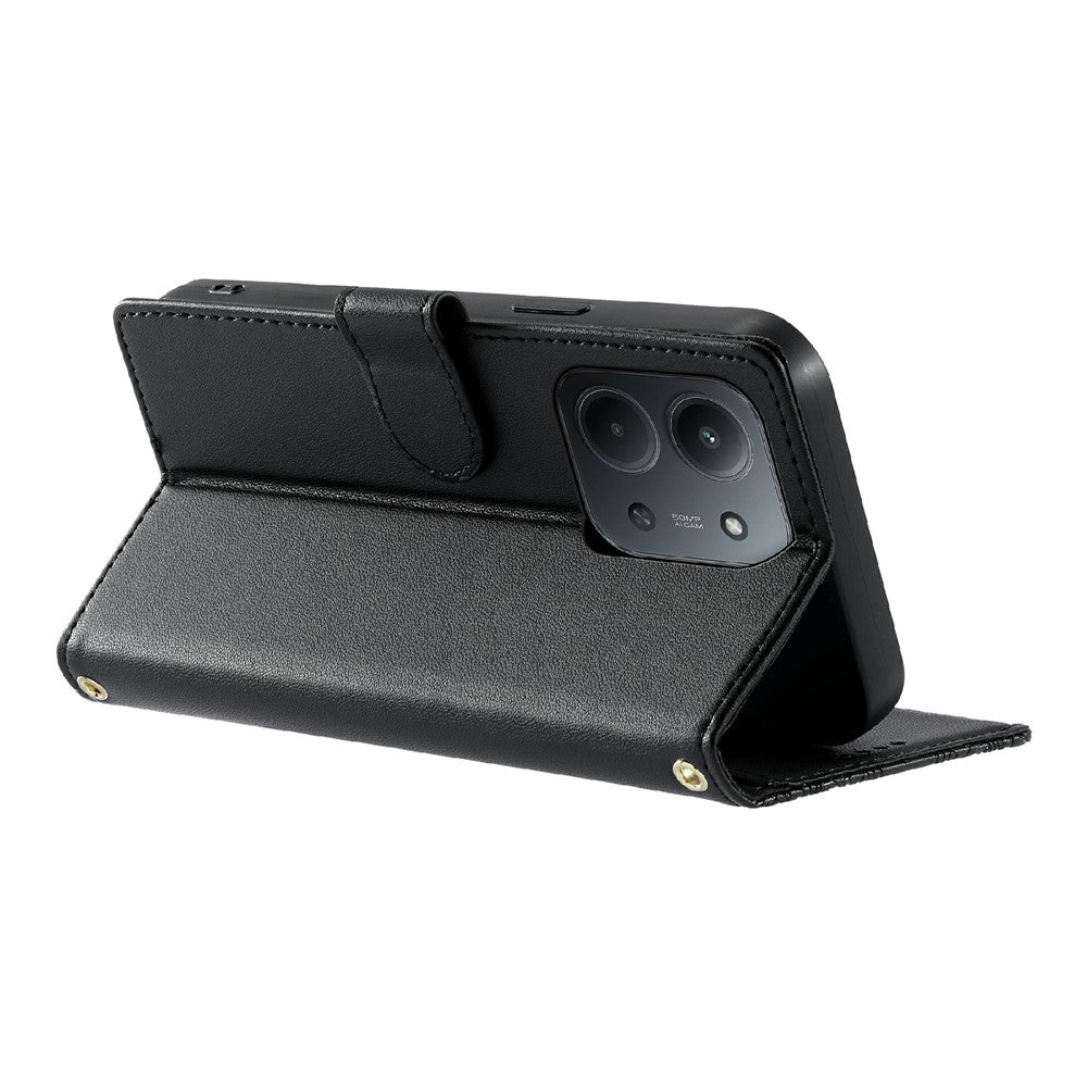 Xiaomi Redmi 15C 5G (EU) (173 mm) / 15C 4G (EU) (173 mm) fodral Präglat totemläderfodral med flip-fodral och handledsrem