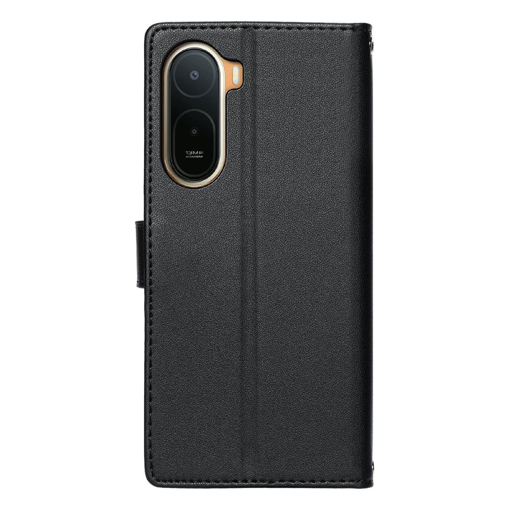 For Xiaomi Redmi A7 Pro 4G (171.56mm)  /  Poco C85x 5G Case Embossed Totem Leather Flip Wallet Phone Cover with Wrist Strap