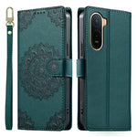 For Xiaomi Redmi A7 Pro 4G (171.56mm)  /  Poco C85x 5G Case Embossed Totem Leather Flip Wallet Phone Cover with Wrist Strap