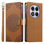For Xiaomi Redmi Note 14 Pro 5G  /  Note 14 Pro+ 5G  /  Poco X7 5G Case Embossed Totem Leather Flip Wallet Phone Cover with Wrist Strap