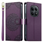 For Xiaomi Redmi Note 15 4G (Global)  /  15 5G (Global)  /  Poco M8 5G Case Embossed Totem Leather Flip Wallet Phone Cover with Wrist Strap