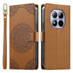 For Xiaomi Redmi Note 15 Pro 5G (Global) Case Embossed Totem Leather Flip Wallet Phone Cover with Wrist Strap