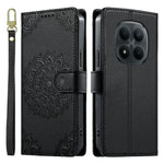 Xiaomi Redmi Note 15 Pro 4G (Global) Fodral Präglat Totem Läder Flip Plånboksfodral med Handledsrem