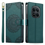 Xiaomi Redmi Note 15 Pro 4G (Global) Fodral Präglat Totem Läder Flip Plånboksfodral med Handledsrem