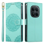 Xiaomi Redmi Note 15 Pro 4G (Global) Fodral Präglat Totem Läder Flip Plånboksfodral med Handledsrem