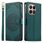 For Xiaomi 15T Case Embossed Totem Leather Flip Wallet Phone Cover with Wrist Strap