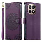 For Xiaomi 15T Case Embossed Totem Leather Flip Wallet Phone Cover with Wrist Strap