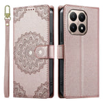 For Xiaomi 15T Case Embossed Totem Leather Flip Wallet Phone Cover with Wrist Strap