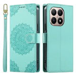 For Xiaomi 15T Case Embossed Totem Leather Flip Wallet Phone Cover with Wrist Strap