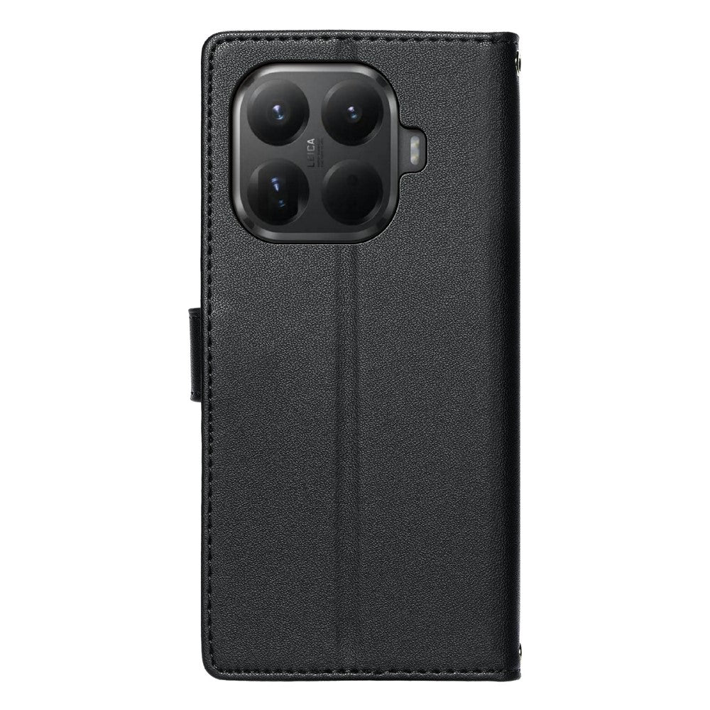 Xiaomi 15T Pro-skal Präglat Totem-läderfodral med flip-plånbok och handledsrem